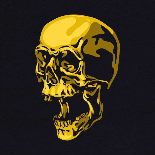 Golden Skull by chamucostudio